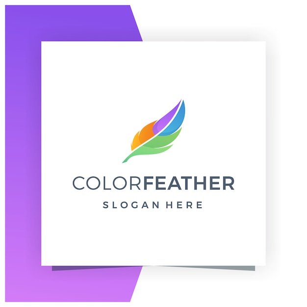 Feather logo design ispirazione