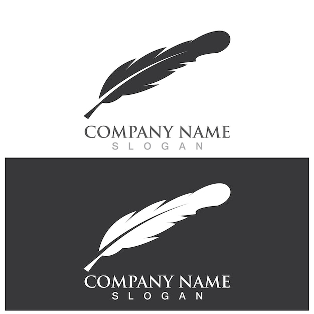 Feather-logo en vectorsjabloon