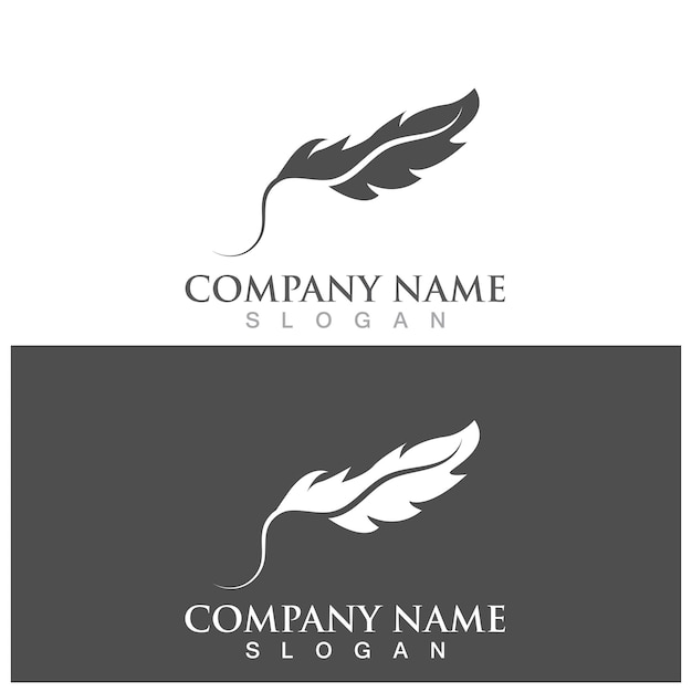 Feather-logo en vectorsjabloon