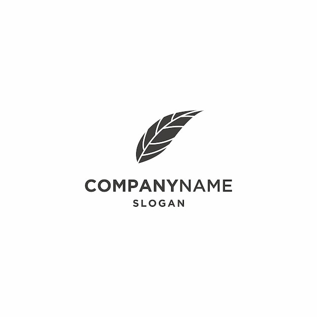 Feather logo icon design template