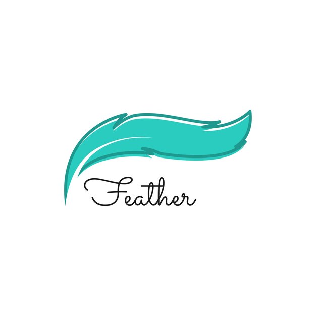 Feather logo-ontwerp voor uw bedrijf