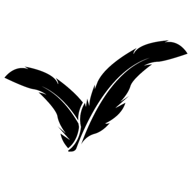 Шаблон логотипа Feather Векторный дизайн иконы
