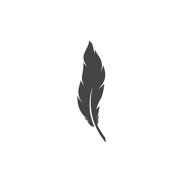 Feather logo template vector icon