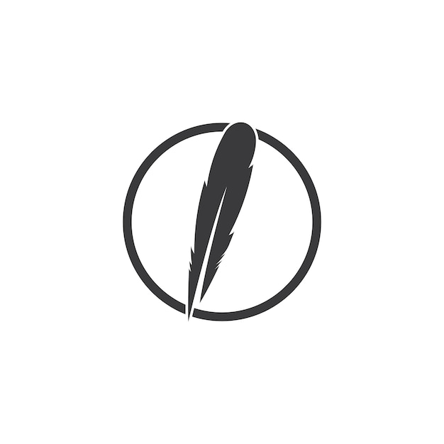 Feather logo vector template