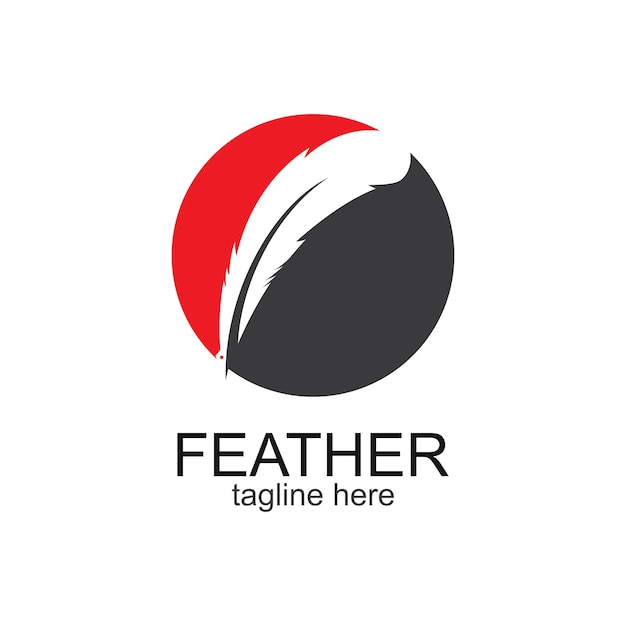 Feather logo vector template