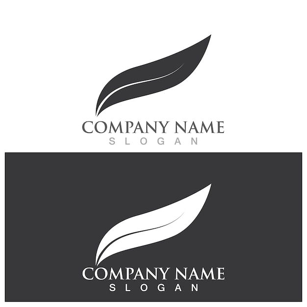 Feather logo and vector template