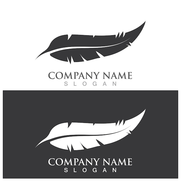 Feather logo and vector template