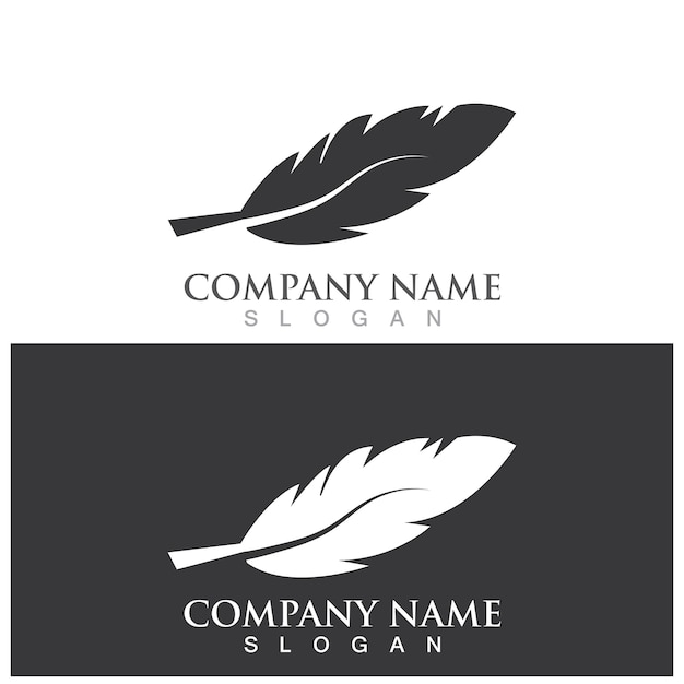 Feather logo and vector template