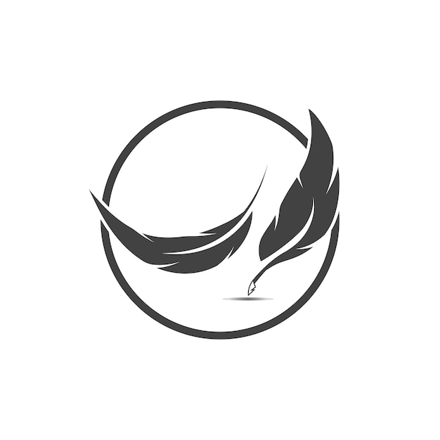 Feather logo vector template