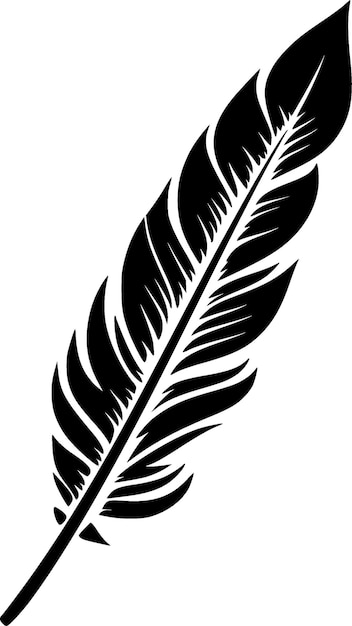 Feather Minimalist and Simple Silhouette Vector illustration