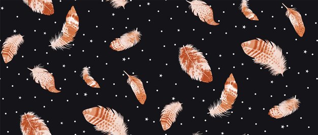 Vector feather pattern design vector art