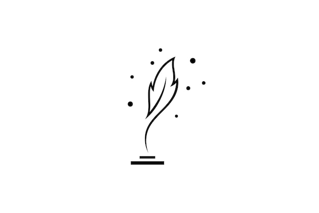 Логотип абстрактной ручки с орнаментом пузырьков