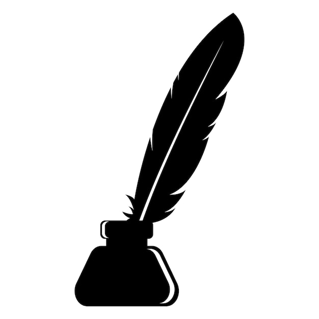 Feather pen Logo Template Vector Icon Design