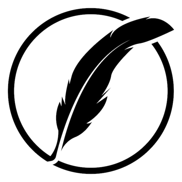 Feather pen Logo Template Vector Icon Design