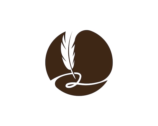 Feather pen Logo template