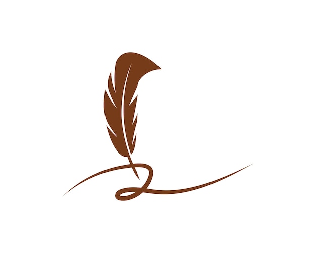 Feather pen Logo template