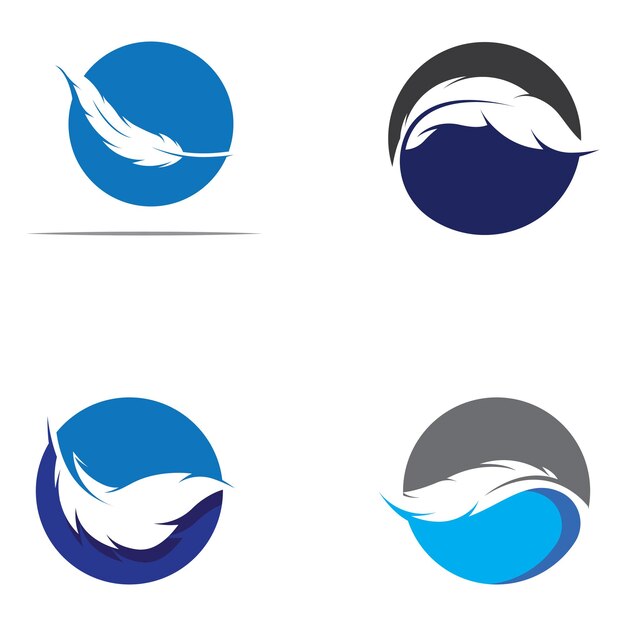 Feather pen Logo template