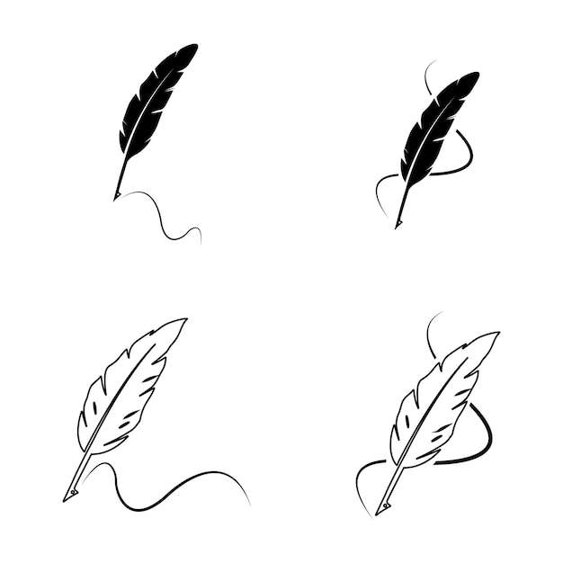 Feather pen logo vektor