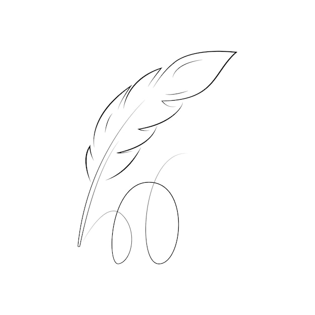 Feather pen logo