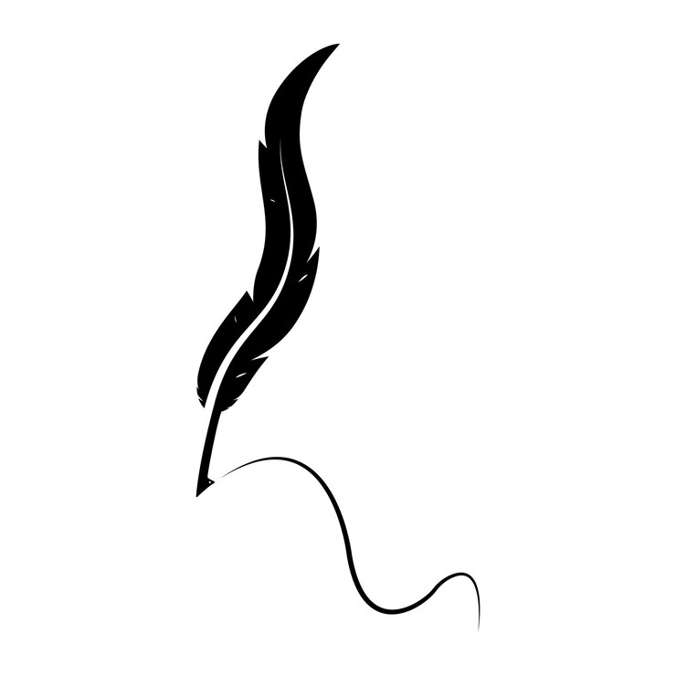 Vector feather pen