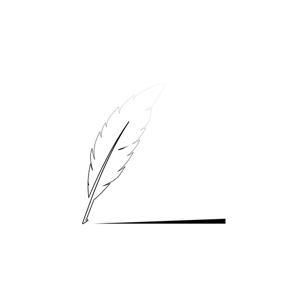 Feather quill pen icon