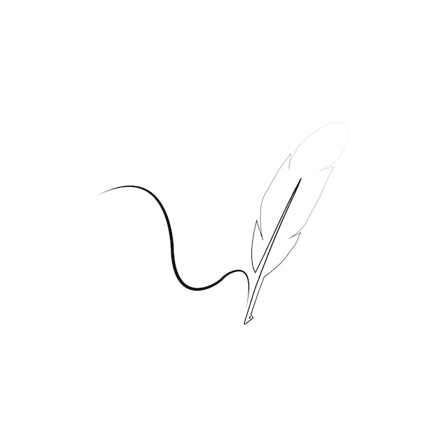 Feather quill pen icon