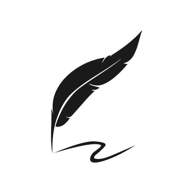 feather quill pen with ink logo