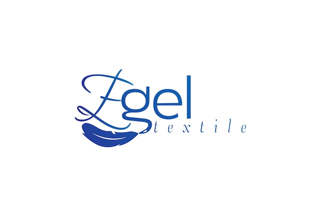 feather and sewing needle textile concept company logo design