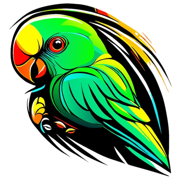 Vector feathered friend vector illustration