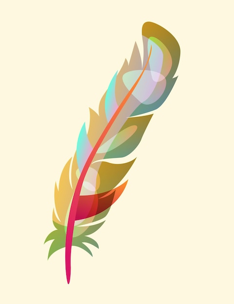 Vector feathers background colorful vertical fluffy decor