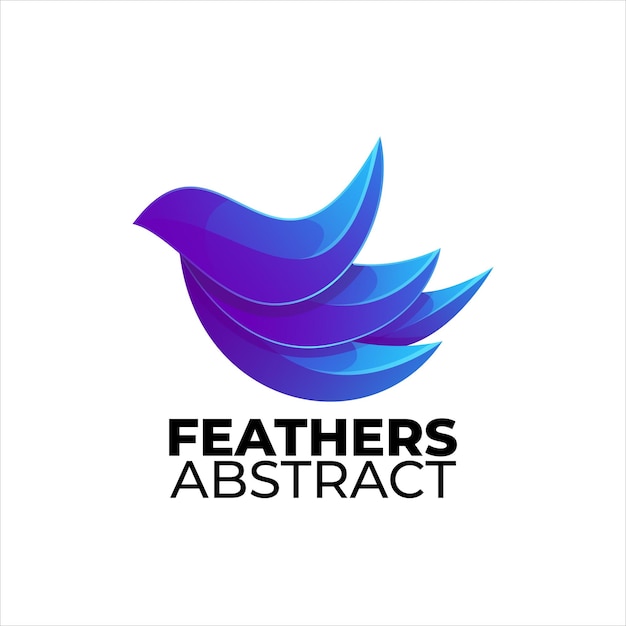 Feathers logo colorful gradient style