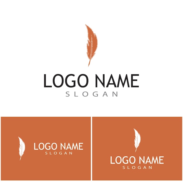 Feathers Logo Template vector symbol nature