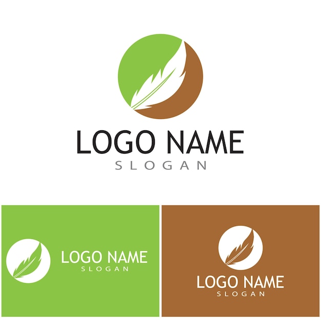 Feathers Logo Template vector symbol nature