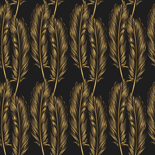 Feathers seamless pattern