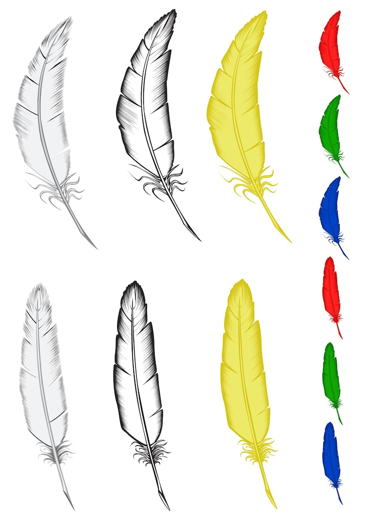 Vector feathers