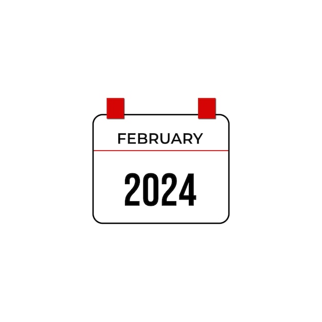 Premium Vector February 2025 calender icon