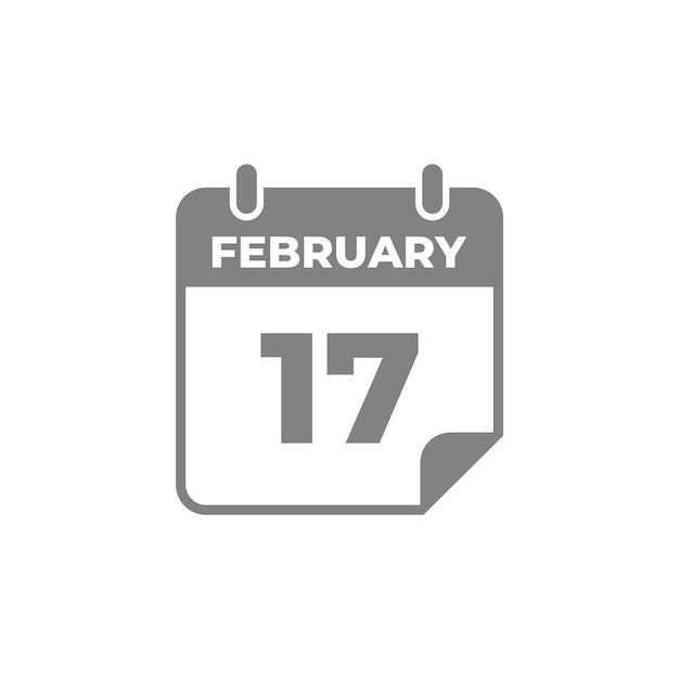 Vector february calendar icon vector template