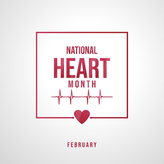 February is american heart month vector