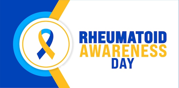 February is Rheumatoid Awareness Day background template with usa flag theme concept