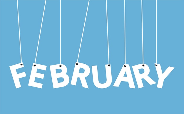 Vector february stylist banner vector illustration