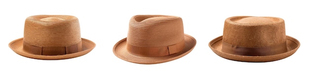 Vector fedora hat for man vector set