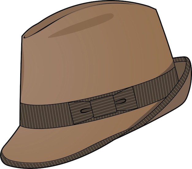 Vector fedora hat for unisex wear vector