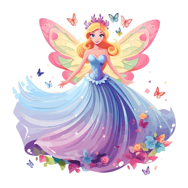 Fee Prinses Vectorillustratie