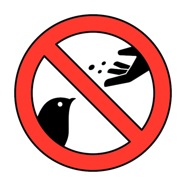 Do Not Feed the Birds Sign