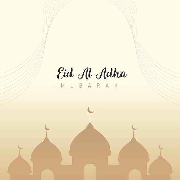 feed design for posts on various social media with a minimalist theme for Eid al adha