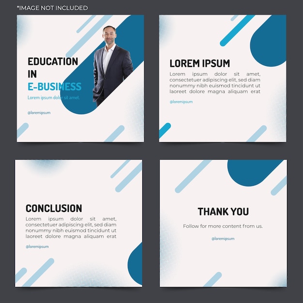 Vector feed post of social media template editable eps cc