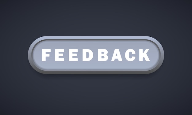 Feedback button. Social media concept. For websites. Vector on isolated background. EPS 10.