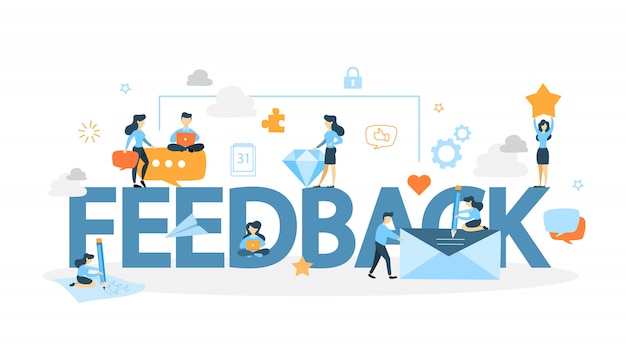 feedback concept illustration.