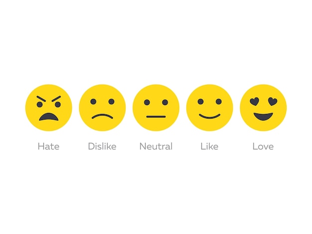 Feedback emoticon icon set