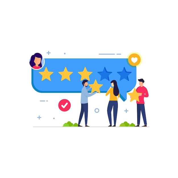 Vector feedback and giving rating for customer satisfaction